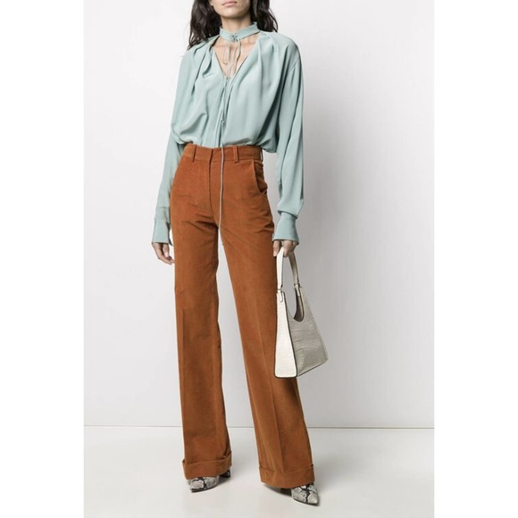 Victoria Beckham Pants - victoria beckham 4 rust orange corduroy straight pants